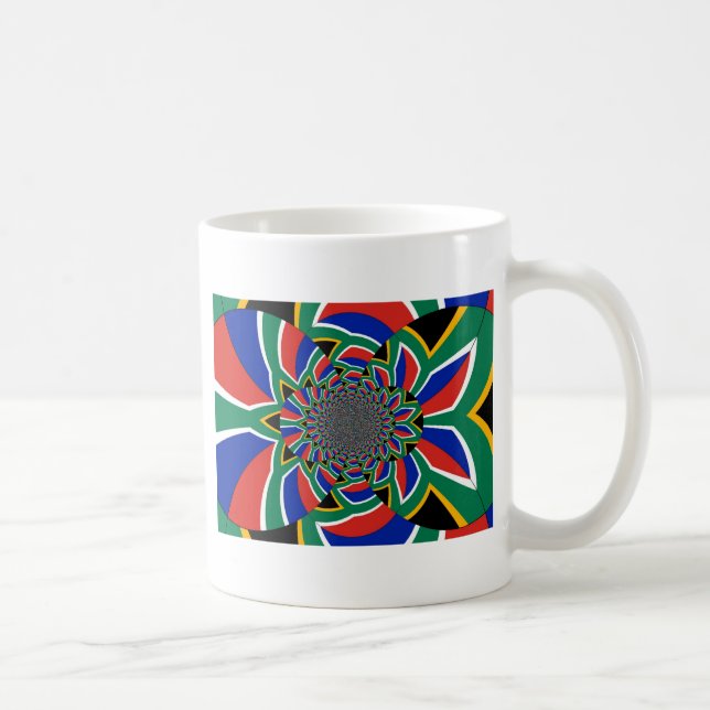 Rainbow Nation: Vibrant South Africa Art Print Coffee Mug (Right)