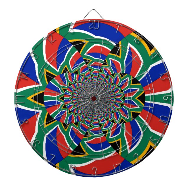 Rainbow Nation: Vibrant South Africa Art Print Dartboard (Front)
