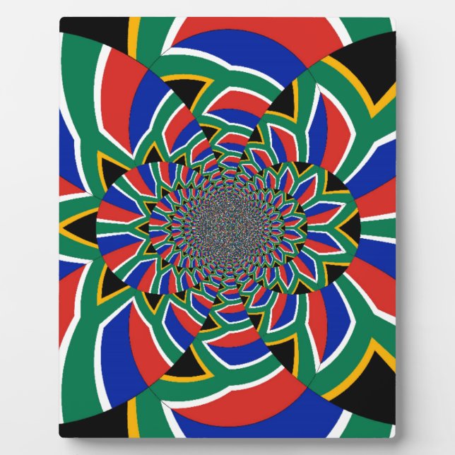 Rainbow Nation: Vibrant South Africa Art Print Plaque (Front)