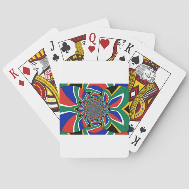 Rainbow Nation: Vibrant South Africa Art Print Playing Cards (Back)