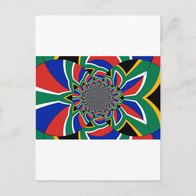 Rainbow Nation: Vibrant South Africa Art Print Postcard (Front)