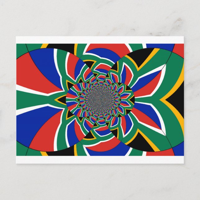 Rainbow Nation: Vibrant South Africa Art Print Postcard (Front)