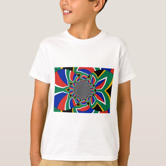 Rainbow Nation: Vibrant South Africa Art Print T-Shirt (Front)