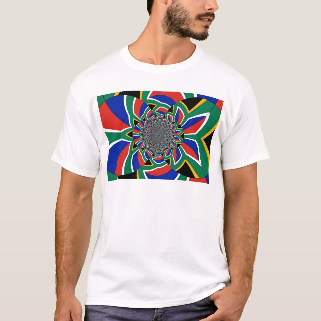 Rainbow Nation: Vibrant South Africa Art Print T-Shirt (Front)