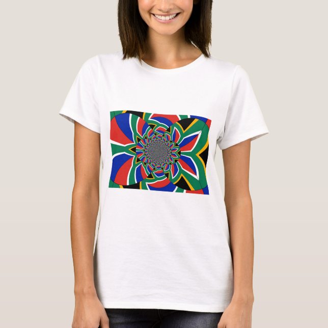 Rainbow Nation: Vibrant South Africa Art Print T-Shirt (Front)