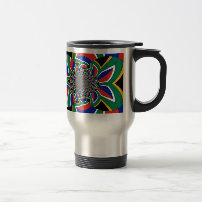 Rainbow Nation: Vibrant South Africa Art Print Travel Mug (Right)