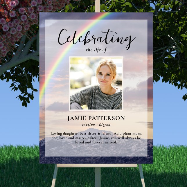 Rainbow, Nature Celebration of Life Photo Funeral Poster (Creator Uploaded)