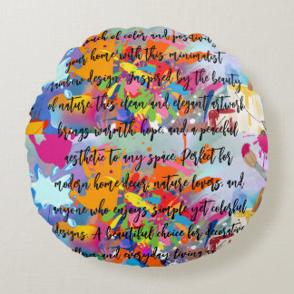 Rainbow Nature Round Cushion