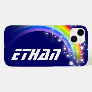 Rainbow navy blue starry sky Case-Mate iPhone 14 plus case