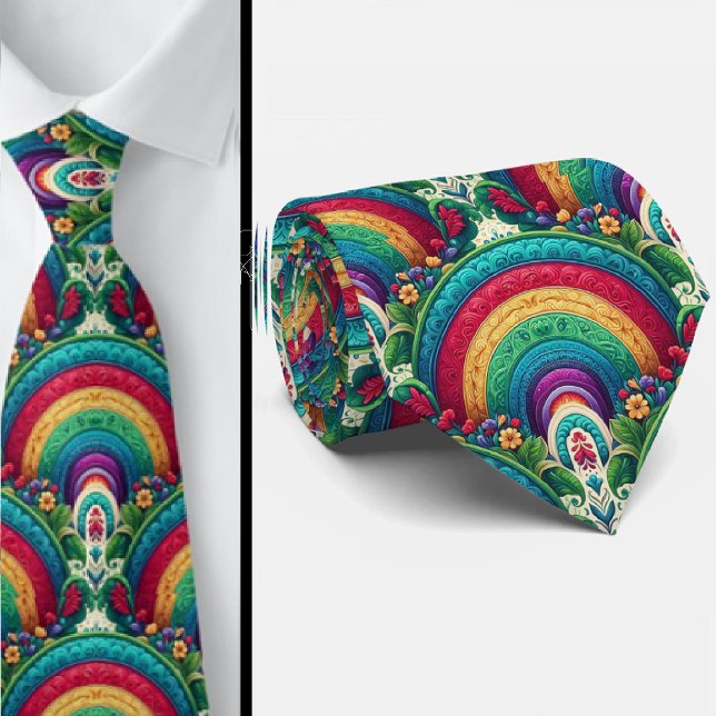 Rainbow Necktie | Colourful Statement Tie (Creator Uploaded)