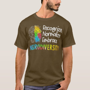 Rainbow Neurodiversity Brain Spectrum ADHD Autism T-Shirt