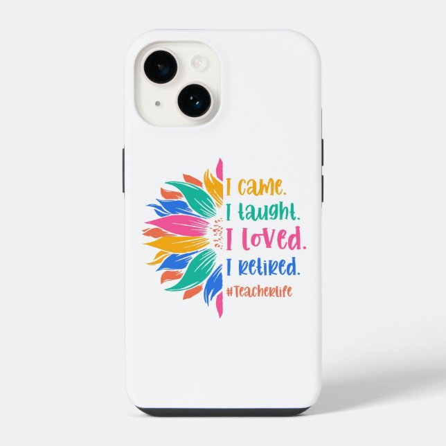 Rainbow Never Underestimate A Public School Teache iPhone Case (Back)