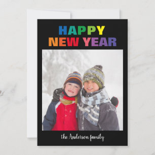 Rainbow New Year Photo - Christmas Card