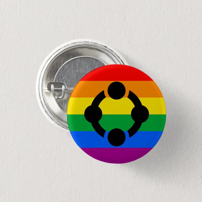 Rainbow Niche Pride Flag 3 Cm Round Badge (Front & Back)