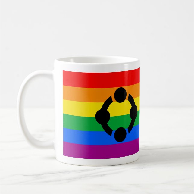 Rainbow Niche Pride Flag Coffee Mug (Left)