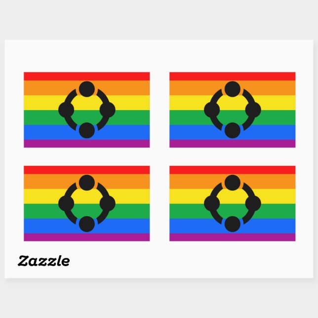 Rainbow Niche Pride Flag Rectangular Sticker (Sheet)