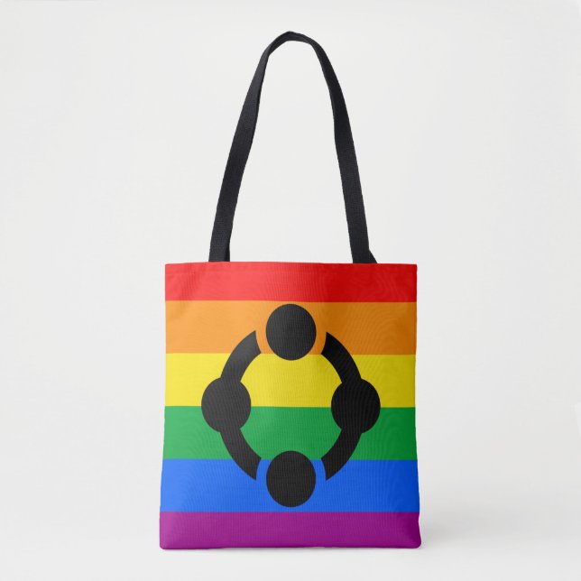 Rainbow Niche Pride Flag Tote Bag (Front)