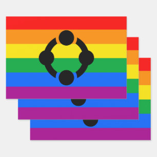 Rainbow Niche Pride Flag Wrapping Paper Sheet