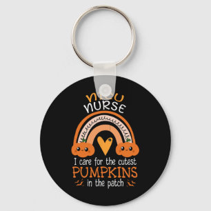 Rainbow Nicu Nurse Cutest Pumpkins In The Patch Ha Key Ring