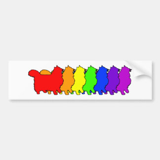 Rainbow Norwegian Forest Bumper Sticker