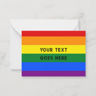RAINBOW note card blank flat to personalise