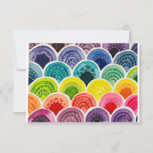 Rainbow Note Card - watercolor original art