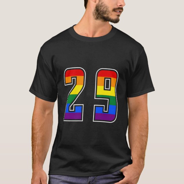 Rainbow Number 29 Team Junior Numbered Uniform T-Shirt (Front)