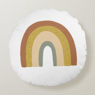Rainbow Nursery Cute terracota Baby Round Cushion