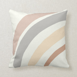 rainbow nursery pillow, neutral boho nursery decor cushion