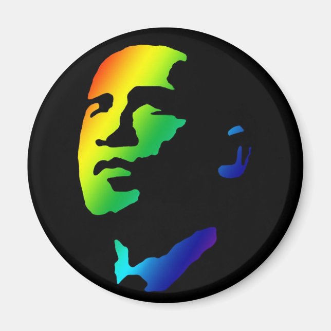 Rainbow Obama magnet (Front)