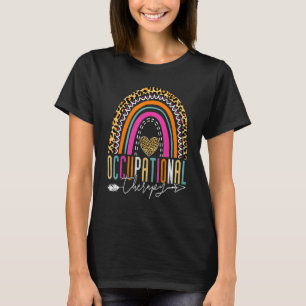 Rainbow Occupational Therapy Leopard OT Therapist T-Shirt