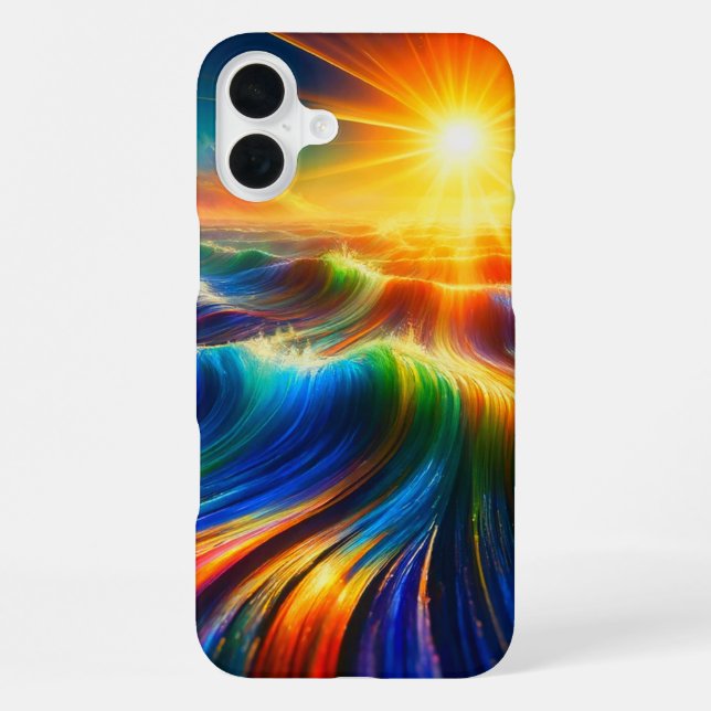 Rainbow Ocean Waves Phone Case (Back)