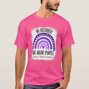 Rainbow October We Wear Purple Domestic Violence A T-Shirt