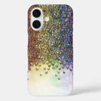 rainbow of butterflies aflutter
