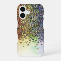 rainbow of butterflies aflutter