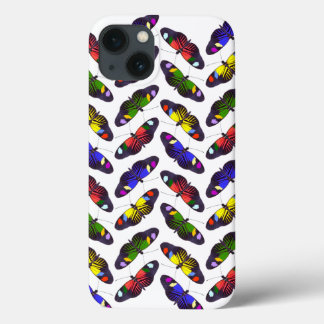 Rainbow of Butterflies iPad Case (White)