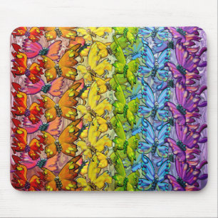 Rainbow of Butterflies Mouse Mat