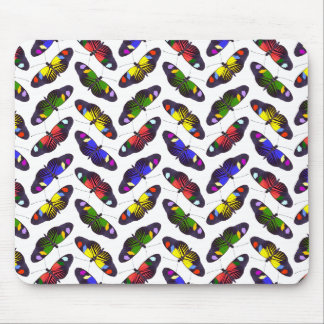 Rainbow of Butterflies Mousemat (White)