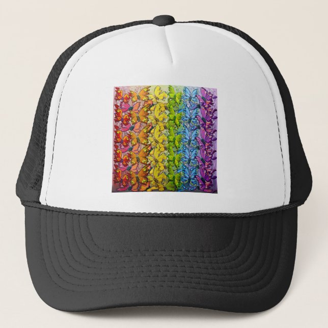 Rainbow of Butterflies Trucker Hat (Front)