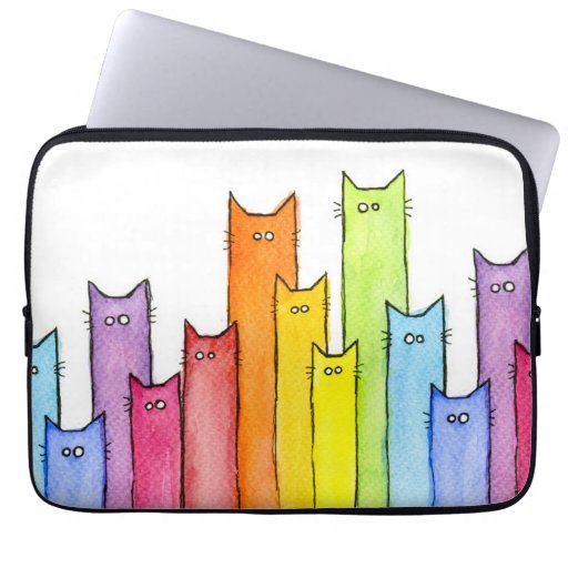 Image of Rainbow of Cats Laptop Sleeve
