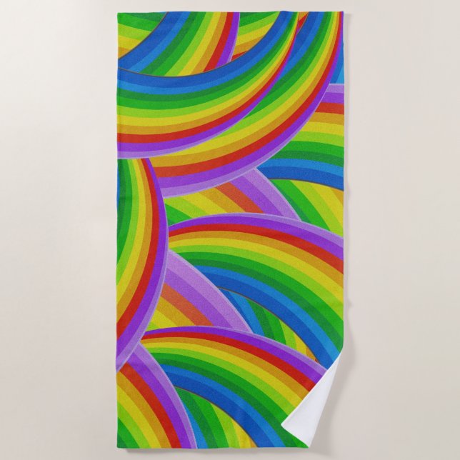 Rainbow of Colour Beach Towel (Front)