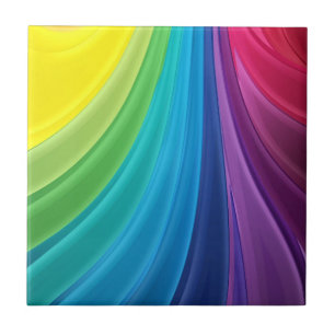 Rainbow of Colour Ceramic Tile Back Splash