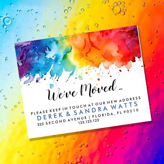 rainbow of colour Change of address we've moved Flyer (Creator Uploaded)