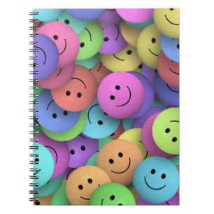 Rainbow of Colourful Happy Faces Notebook