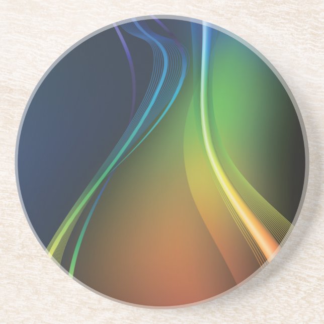 Rainbow of Colourful Waves Coaster (Front)