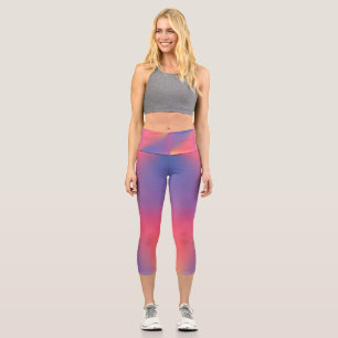 Rainbow of Colours Diamond Shapes Capri Leggings