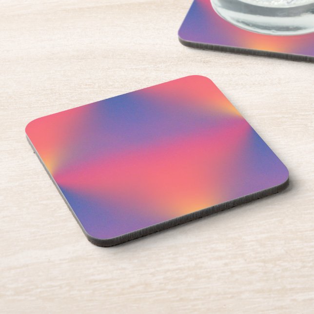 Rainbow of Colours Diamond Shapes Coaster (Left Side)