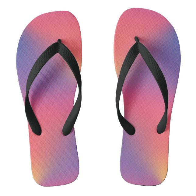 Rainbow of Colours Diamond Shapes Flip Flops (Footbed)