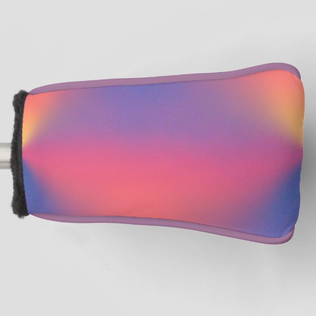 Rainbow of Colours Diamond Shapes Golf Head Cover (Front)