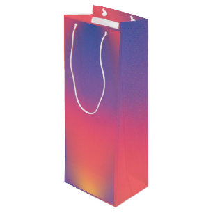 Rainbow of Colours Diamond Shapes Wine Gift Bag